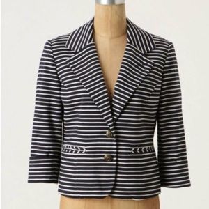 Anthropologie Cartonnier Striped Blazer, Size M